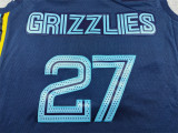 2026-27 Grizzlies #27 Deep Blue Top Quality Hot Pressing NBA Jersey