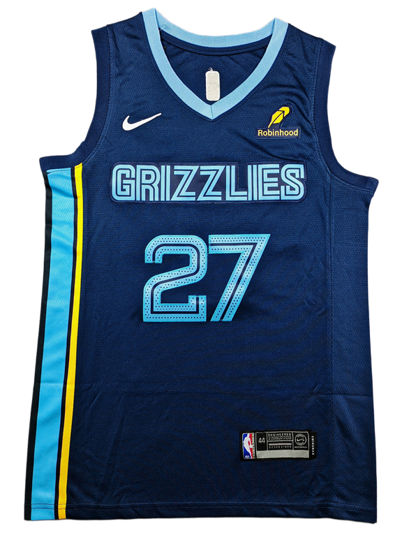 2026-27 Grizzlies #27 Deep Blue Top Quality Hot Pressing NBA Jersey