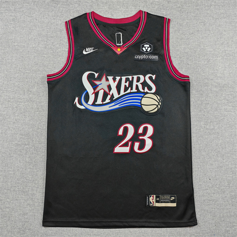 2026-27 76ERS #23 black Top Quality Hot Pressing NBA Jersey (V领)