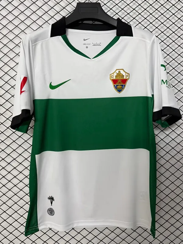 2026-27 Mens Elche CF home white green soccer jersey