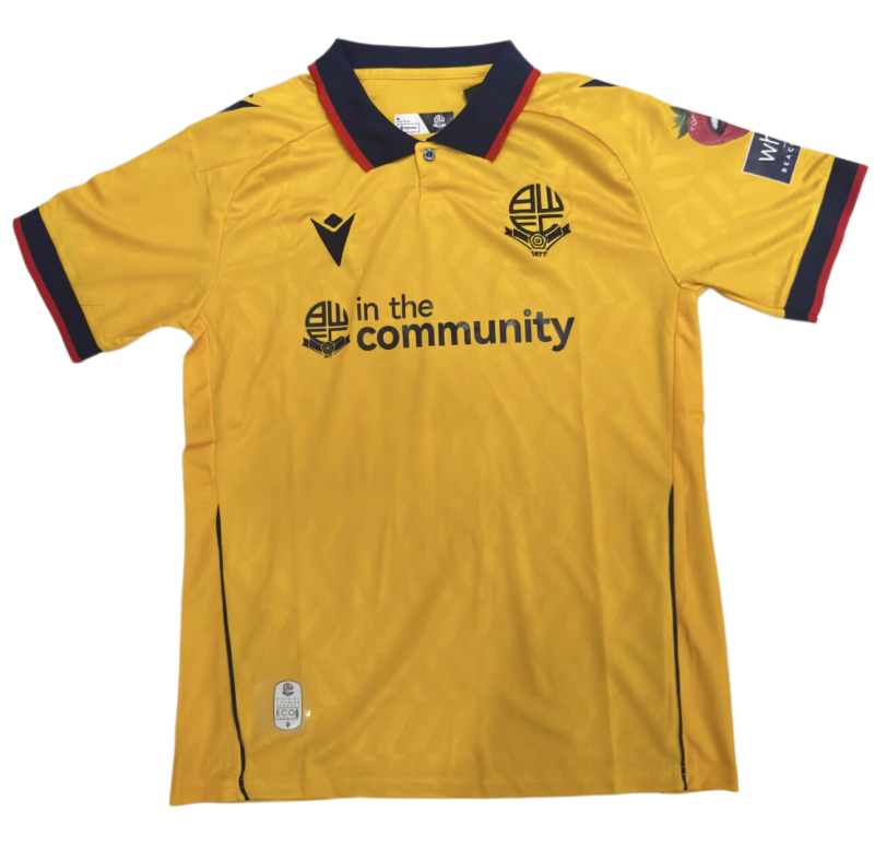 2026-27 Mens Bolton Wanderers third away yellow Soccer Jersey