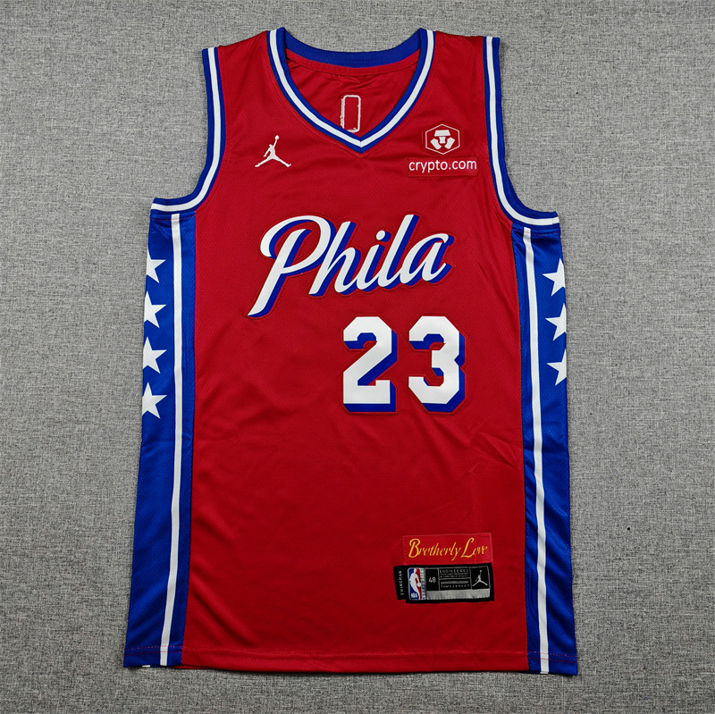 2026-27 76ERS #23 red Top Quality Hot Pressing NBA Jersey (V领)