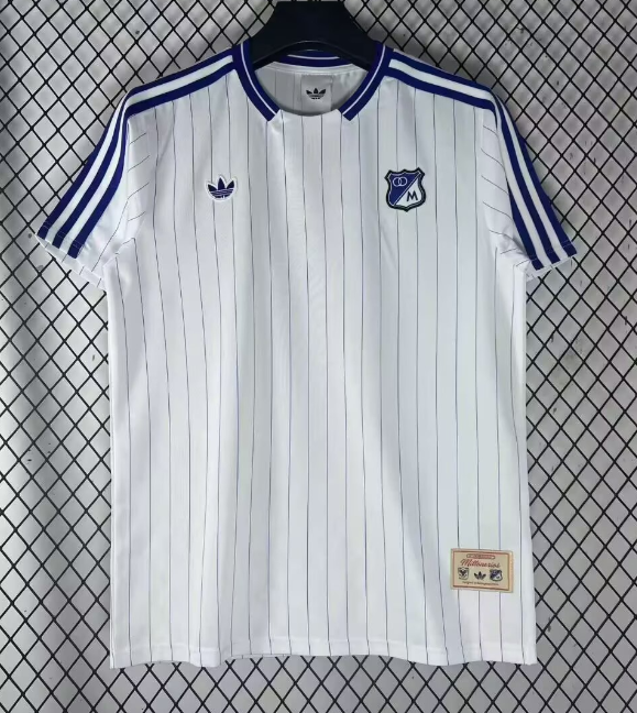 2026-27 Millonarios white Retro version Fans Soccer Jersey