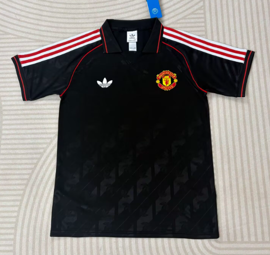 2026-27 Mens Manchester United black Polo Fans Soccer Jersey