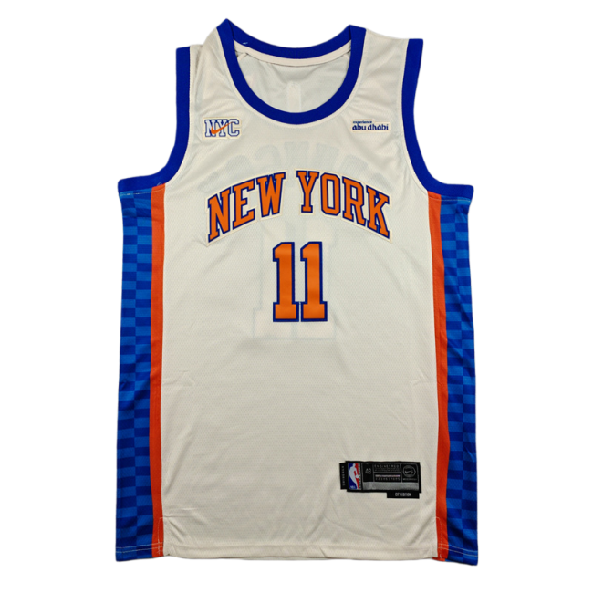 2026 KNICKS #11 off-white City Edition Top Quality Hot Pressing NBA Jersey