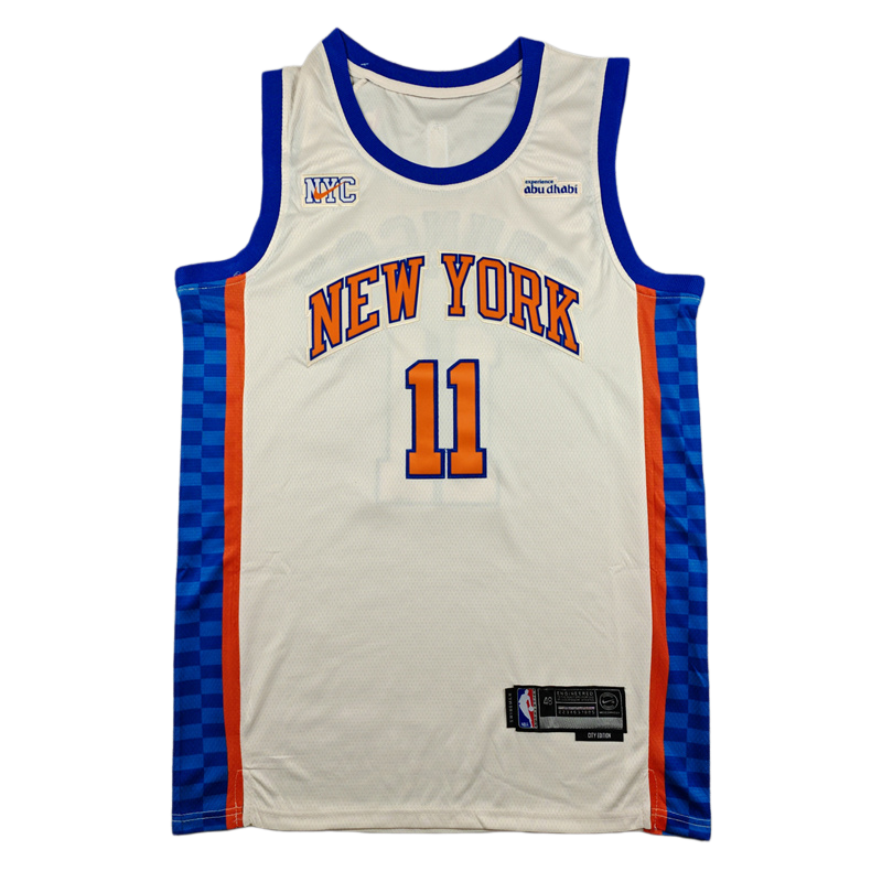 2026 KNICKS #11 off-white City Edition Top Quality Hot Pressing NBA Jersey