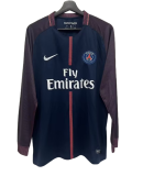 2017-18 Mens PSG home long sleeve Retro Soccer Jersey
