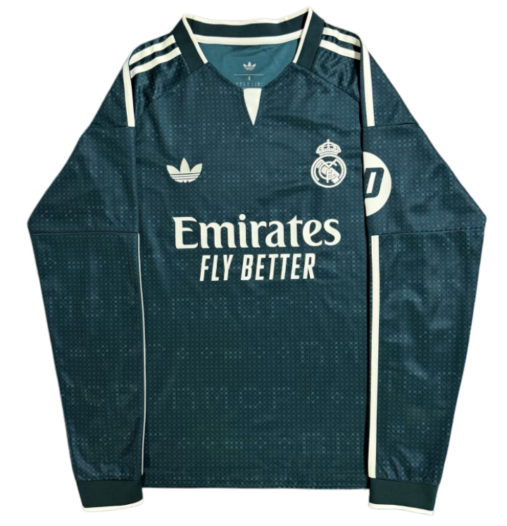 2026-27 Mens Real Madrid away green Long Sleeve soccer Jersey