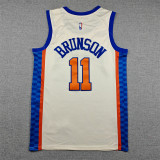 2026 KNICKS #11 off-white City Edition Top Quality Hot Pressing NBA Jersey