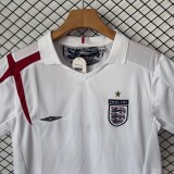 2006 Mens England home white Retro Soccer Jersey