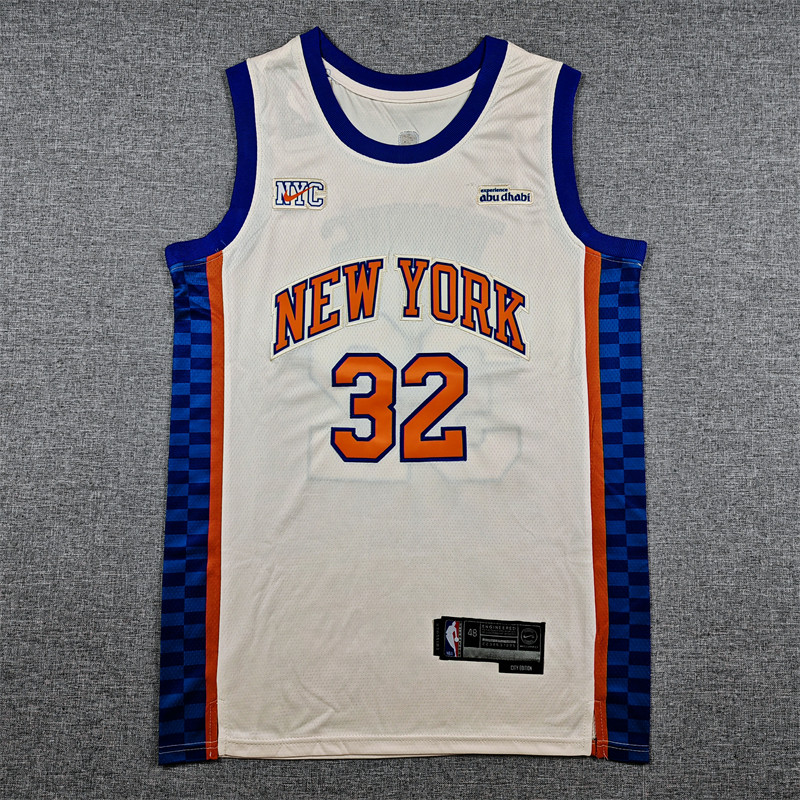 2026 KNICKS #32 off-white City Edition Top Quality Hot Pressing NBA Jersey