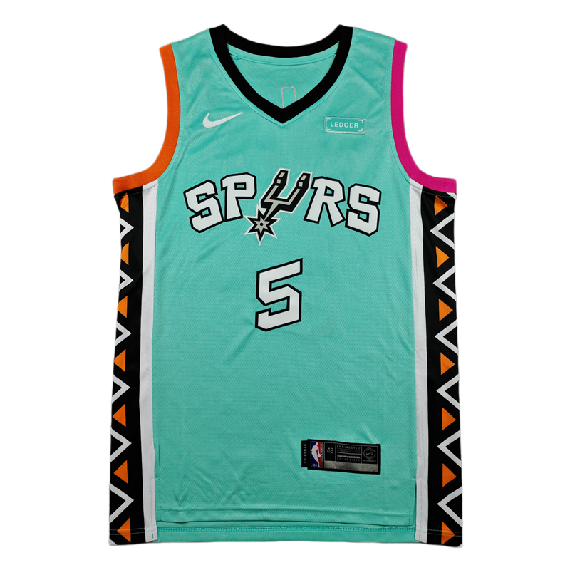 2023 Sa Spurs green #5 City Edition Top Quality Hot Pressing NBA Jersey