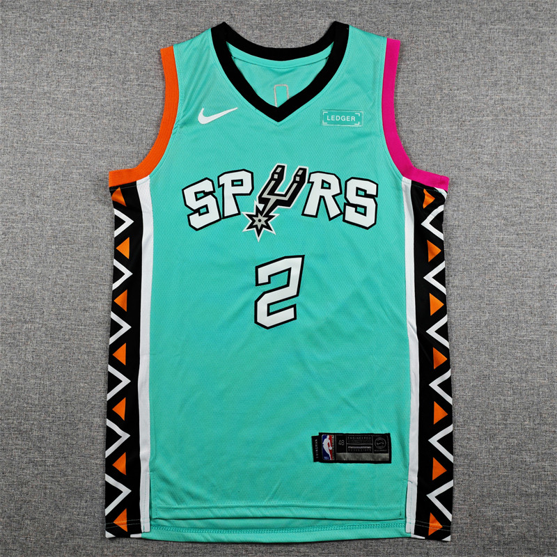2023 Sa Spurs green #2 City Edition Top Quality Hot Pressing NBA Jersey
