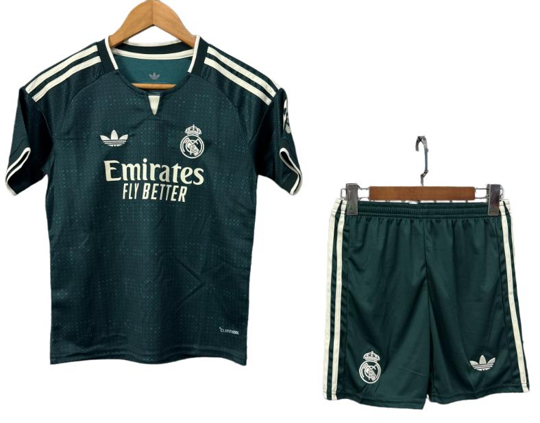 2026-27 Kids Real Madrid away green Soccer Jersey