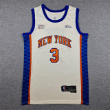 2026 KNICKS #3 off-white City Edition Top Quality Hot Pressing NBA Jersey