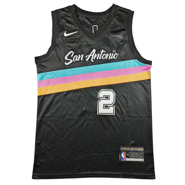 2026 Sa Spurs HAPPER #2 Black City Edition Top Quality Hot Pressing NBA Jersey