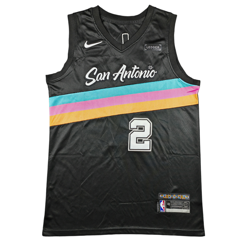 2026 Sa Spurs HAPPER #2 Black City Edition Top Quality Hot Pressing NBA Jersey