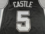 2026 Sa Spurs CASTLE #5 Black Top Quality Hot Pressing NBA Jersey
