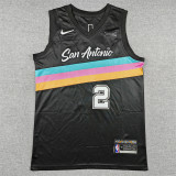 2026 Sa Spurs HAPPER #2 Black City Edition Top Quality Hot Pressing NBA Jersey