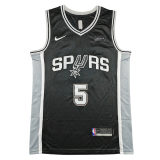2026 Sa Spurs CASTLE #5 Black Top Quality Hot Pressing NBA Jersey