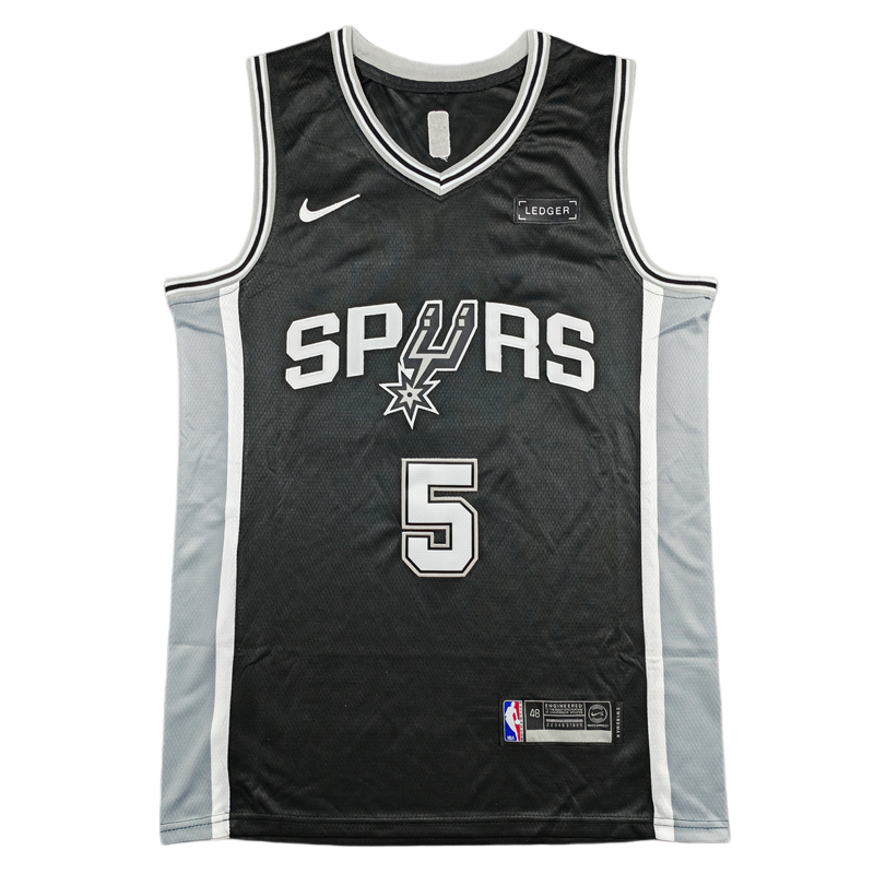 2026 Sa Spurs CASTLE #5 Black Top Quality Hot Pressing NBA Jersey