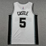 2026 Sa Spurs CASTLE #5 white Top Quality Hot Pressing NBA Jersey