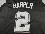 2026 Sa Spurs HAPPER #2 Black City Edition Top Quality Hot Pressing NBA Jersey