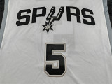 2026 Sa Spurs CASTLE #5 white Top Quality Hot Pressing NBA Jersey