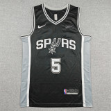 2026 Sa Spurs CASTLE #5 Black Top Quality Hot Pressing NBA Jersey