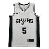 2026 Sa Spurs CASTLE #5 white Top Quality Hot Pressing NBA Jersey