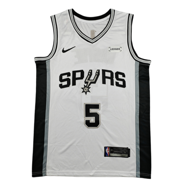 2026 Sa Spurs CASTLE #5 white Top Quality Hot Pressing NBA Jersey