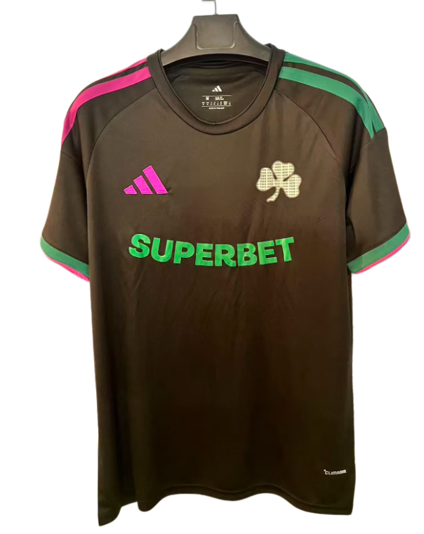 2026-27 Mens Panathinaikos third away black soccer jersey