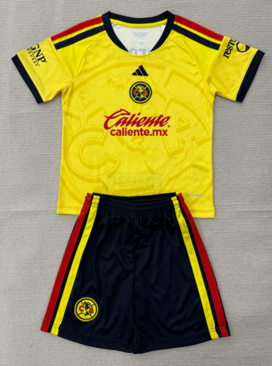 2026-27 Kids Club America home yellow soccer jersey
