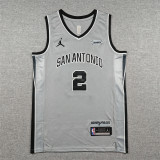 2026 Sa Spurs HAPPER #2 gray Statement Edition Top Quality Hot Pressing NBA Jersey