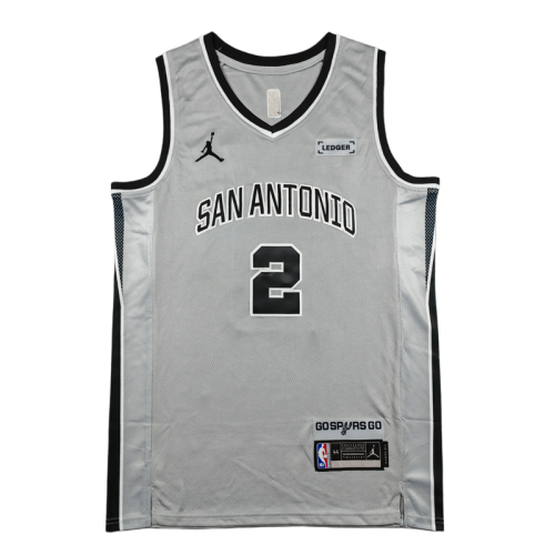 2026 Sa Spurs HAPPER #2 gray Statement Edition Top Quality Hot Pressing NBA Jersey
