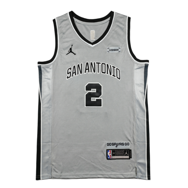 2026 Sa Spurs HAPPER #2 gray Statement Edition Top Quality Hot Pressing NBA Jersey