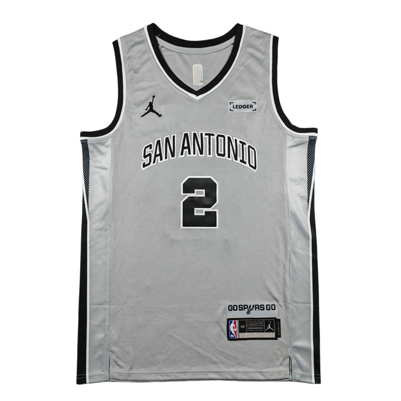 2026 Sa Spurs HAPPER #2 gray Statement Edition Top Quality Hot Pressing NBA Jersey