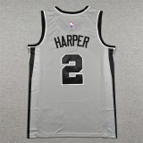 2026 Sa Spurs HAPPER #2 gray Statement Edition Top Quality Hot Pressing NBA Jersey