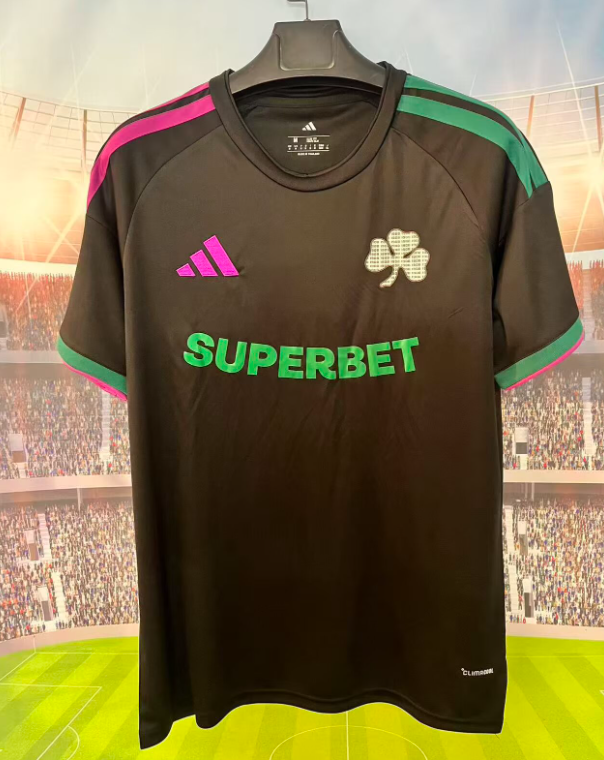 2026-27 Mens Panathinaikos third away black soccer jersey