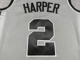 2026 Sa Spurs HAPPER #2 gray Statement Edition Top Quality Hot Pressing NBA Jersey