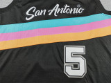 2026 SA SPURS CASTLE #5 Black City Edition Top Quality Hot Pressing NBA Jersey