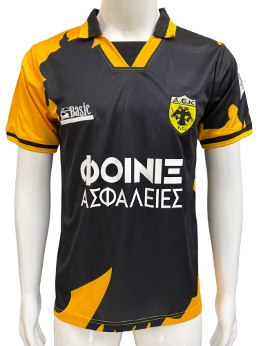 1994-95 Mens AEK Athens retro black Soccer Jersey