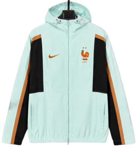 2026-27 France green Hoodie Windbreaker