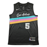 2026 SA SPURS CASTLE #5 Black City Edition Top Quality Hot Pressing NBA Jersey