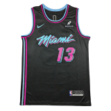 2025 HEAT ADEBAYO #13 Black City Edition Top Quality Hot Pressing NBA Jersey (V领）