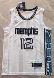 2025 Grizzlies MORANT #12 white City Edition Top Quality Hot Pressing NBA Jersey
