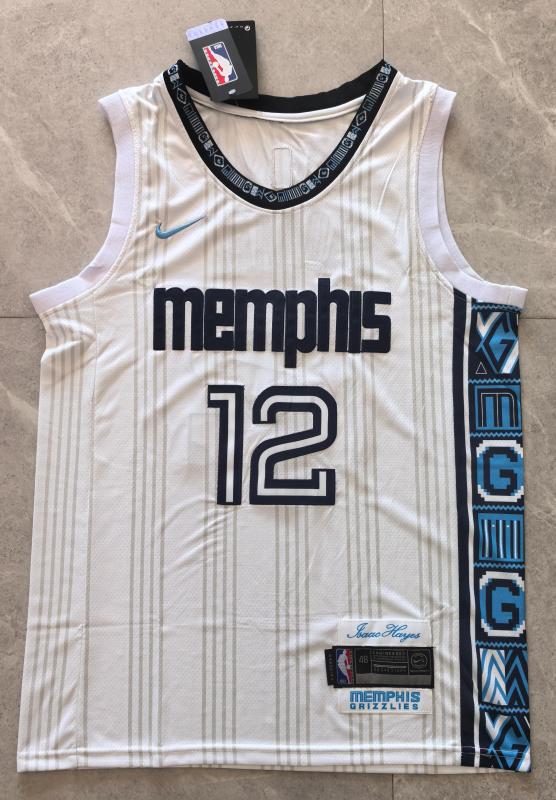 2025 Grizzlies MORANT #12 white City Edition Top Quality Hot Pressing NBA Jersey