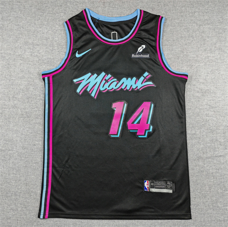 2025 HEAT HERRO #14 Black City Edition Top Quality Hot Pressing NBA Jersey (V领）
