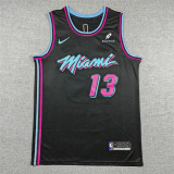 2025 HEAT ADEBAYO #13 Black City Edition Top Quality Hot Pressing NBA Jersey (V领）