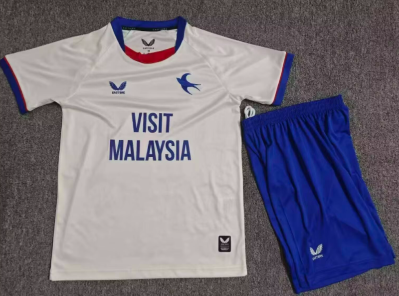 2026-27 Kids Cardiff City  away white soccere jersey
